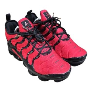 Nike Air VaporMax Plus University Red Black Shoes CU4863-600 Men’s Size 10